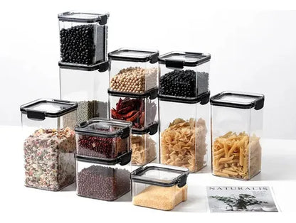 Juego 8 Recipientes Hermeticos Con Tapa Apilables